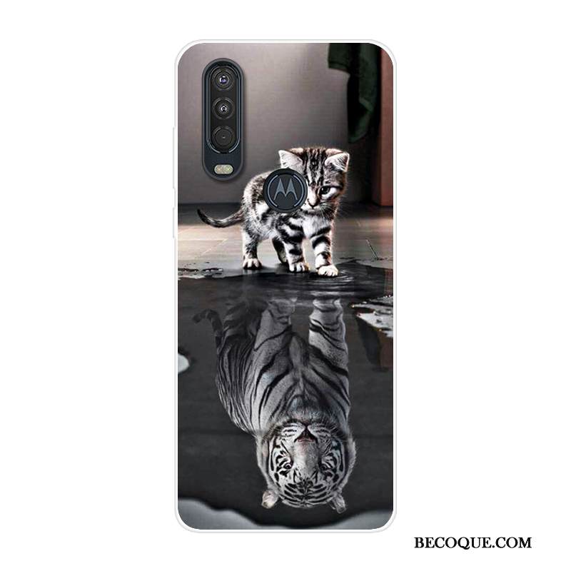 Kuori Motorola One Action Laukut Puhelimen Kuoret Sininen, Kotelo Motorola One Action Silikoni Murtumaton