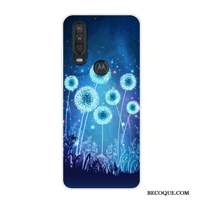 Kuori Motorola One Action Laukut Puhelimen Kuoret Sininen, Kotelo Motorola One Action Silikoni Murtumaton