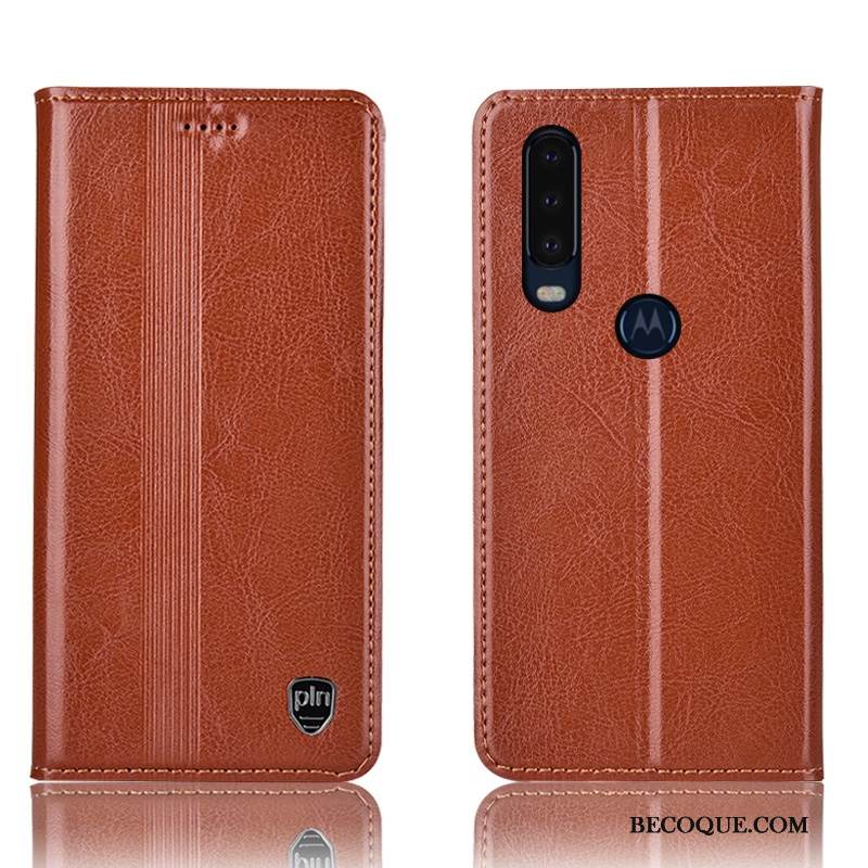 Kuori Motorola One Action Nahka Murtumaton Puhelimen Kuoret, Kotelo Motorola One Action Suojaus