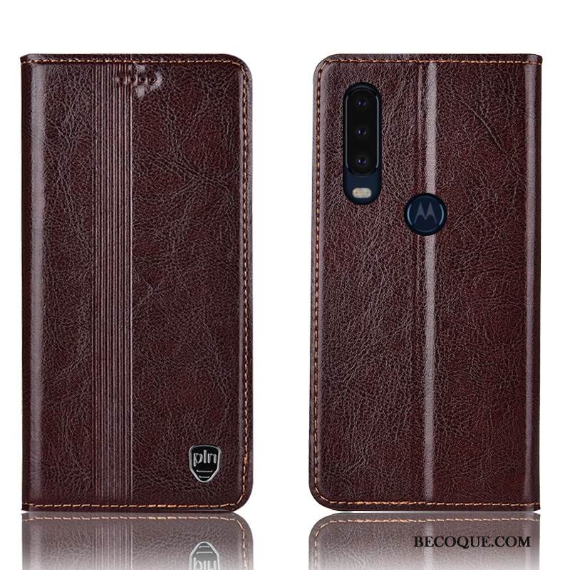 Kuori Motorola One Action Nahka Murtumaton Puhelimen Kuoret, Kotelo Motorola One Action Suojaus