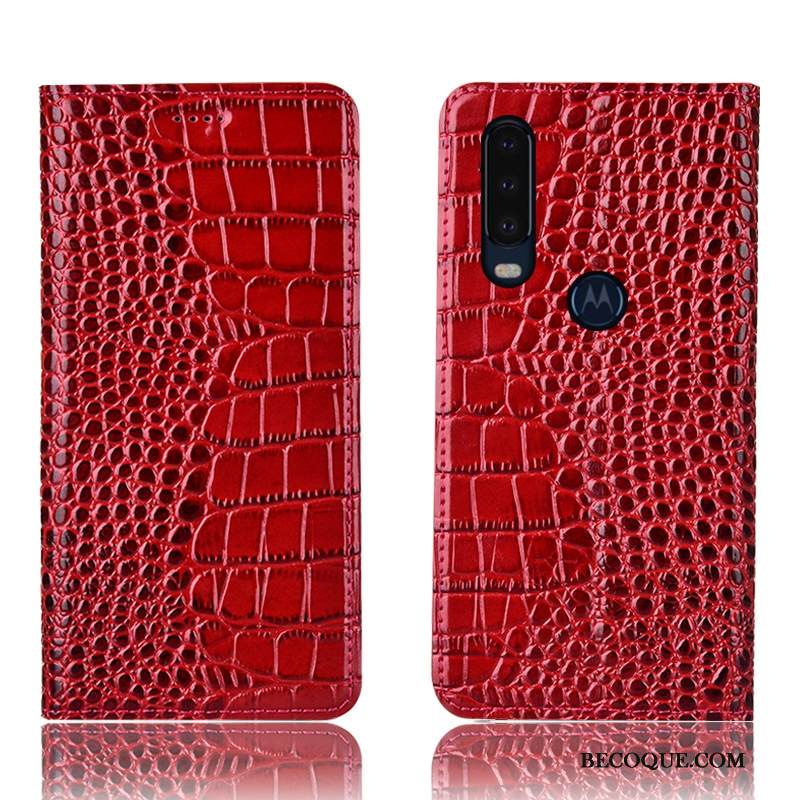 Kuori Motorola One Action Suojaus Sininen Krokotiili, Kotelo Motorola One Action Nahka Murtumaton Puhelimen Kuoret