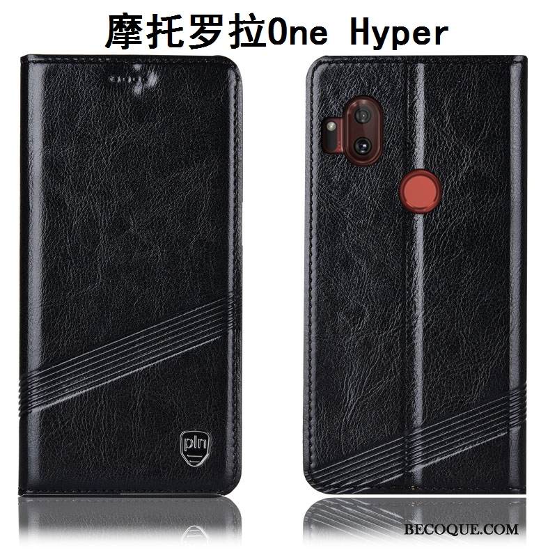 Kuori Motorola One Hyper Nahka Murtumaton Puhelimen Kuoret, Kotelo Motorola One Hyper Kuoret