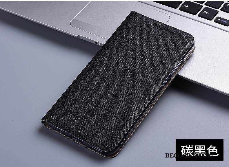 Kuori Motorola One Hyper Nahka Pellava Sininen, Kotelo Motorola One Hyper Kuoret Puhelimen Kuoret Murtumaton