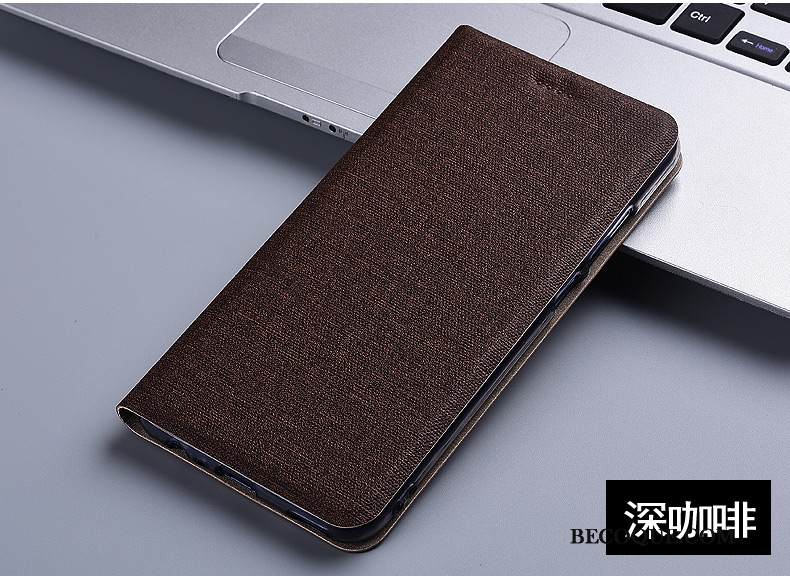 Kuori Motorola One Hyper Nahka Pellava Sininen, Kotelo Motorola One Hyper Kuoret Puhelimen Kuoret Murtumaton