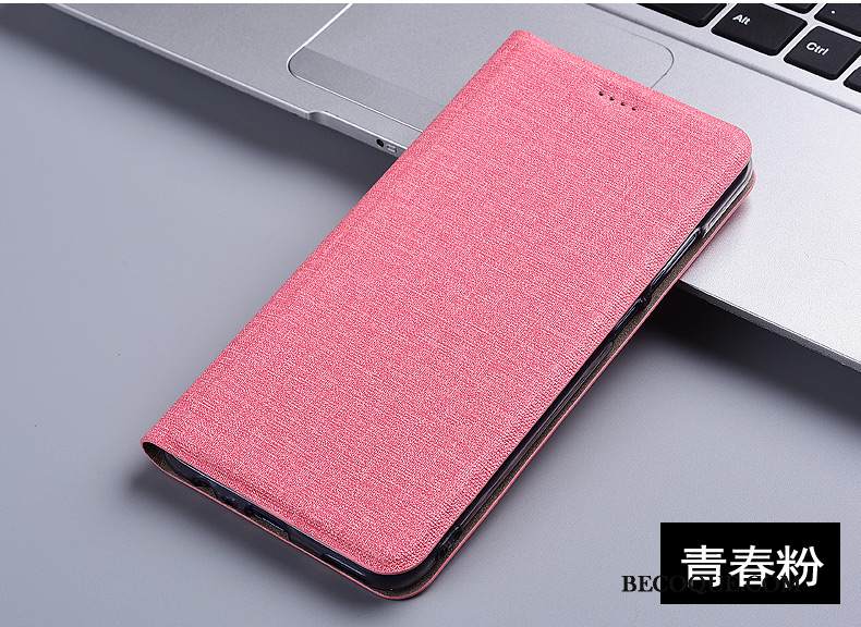 Kuori Motorola One Hyper Nahka Pellava Sininen, Kotelo Motorola One Hyper Kuoret Puhelimen Kuoret Murtumaton