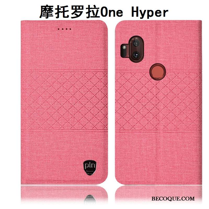 Kuori Motorola One Hyper Suojaus Murtumaton Harmaa, Kotelo Motorola One Hyper Nahka Puhelimen Kuoret Pellava