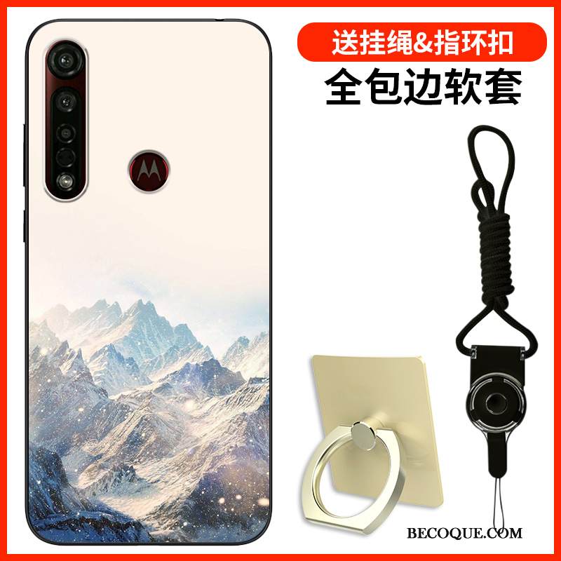 Kuori Motorola One Macro Laukut Persoonallisuus Sininen, Kotelo Motorola One Macro Silikoni Puhelimen Kuoret Yksinkertainen