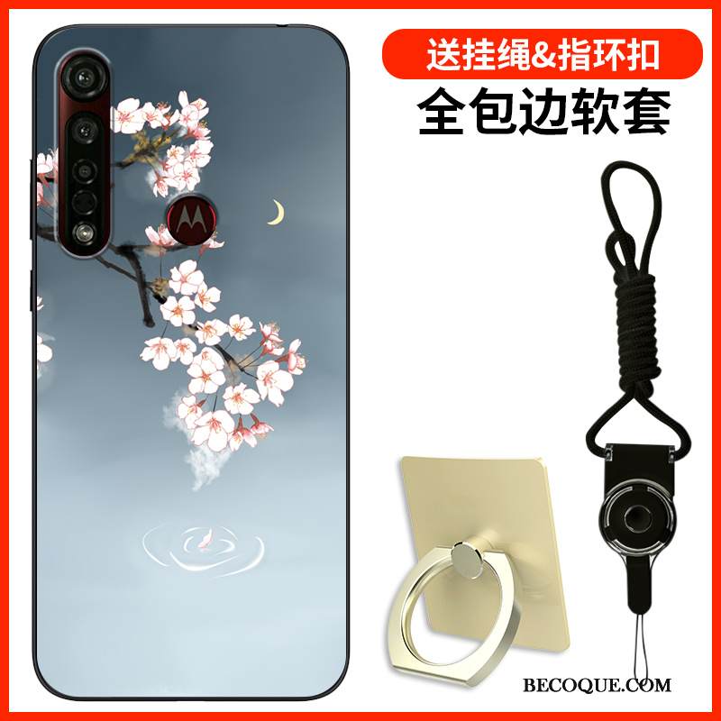 Kuori Motorola One Macro Laukut Persoonallisuus Sininen, Kotelo Motorola One Macro Silikoni Puhelimen Kuoret Yksinkertainen