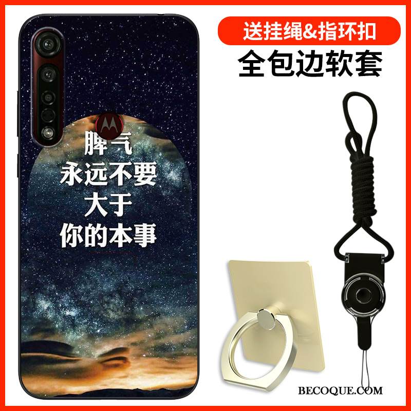 Kuori Motorola One Macro Laukut Persoonallisuus Sininen, Kotelo Motorola One Macro Silikoni Puhelimen Kuoret Yksinkertainen