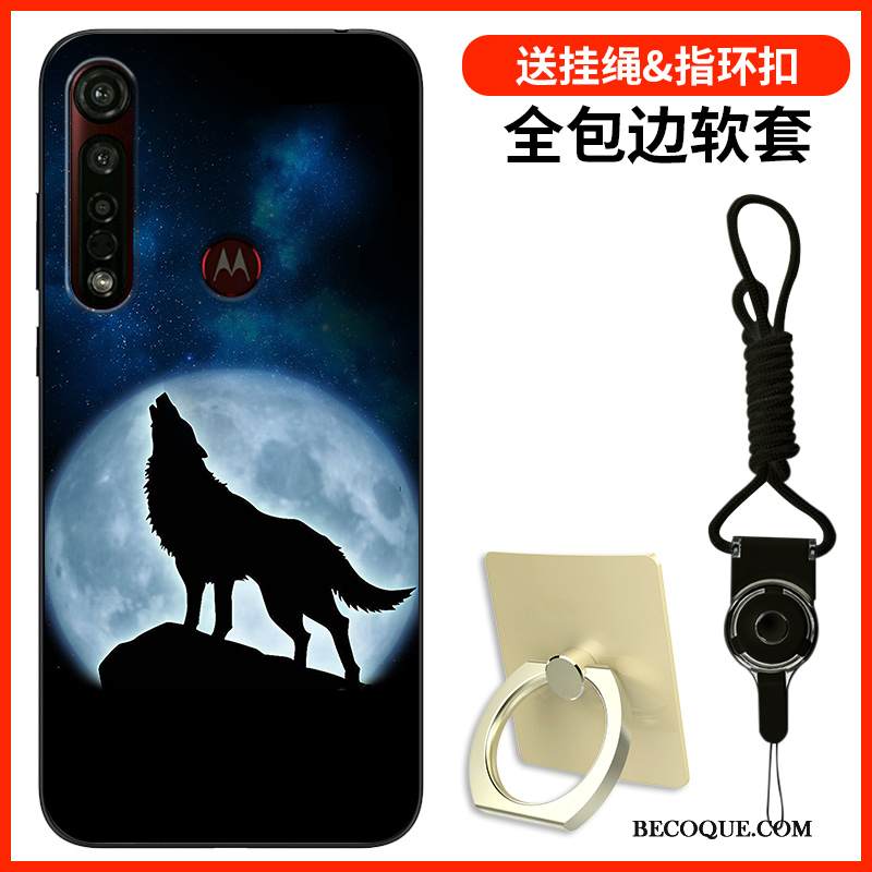 Kuori Motorola One Macro Laukut Persoonallisuus Sininen, Kotelo Motorola One Macro Silikoni Puhelimen Kuoret Yksinkertainen