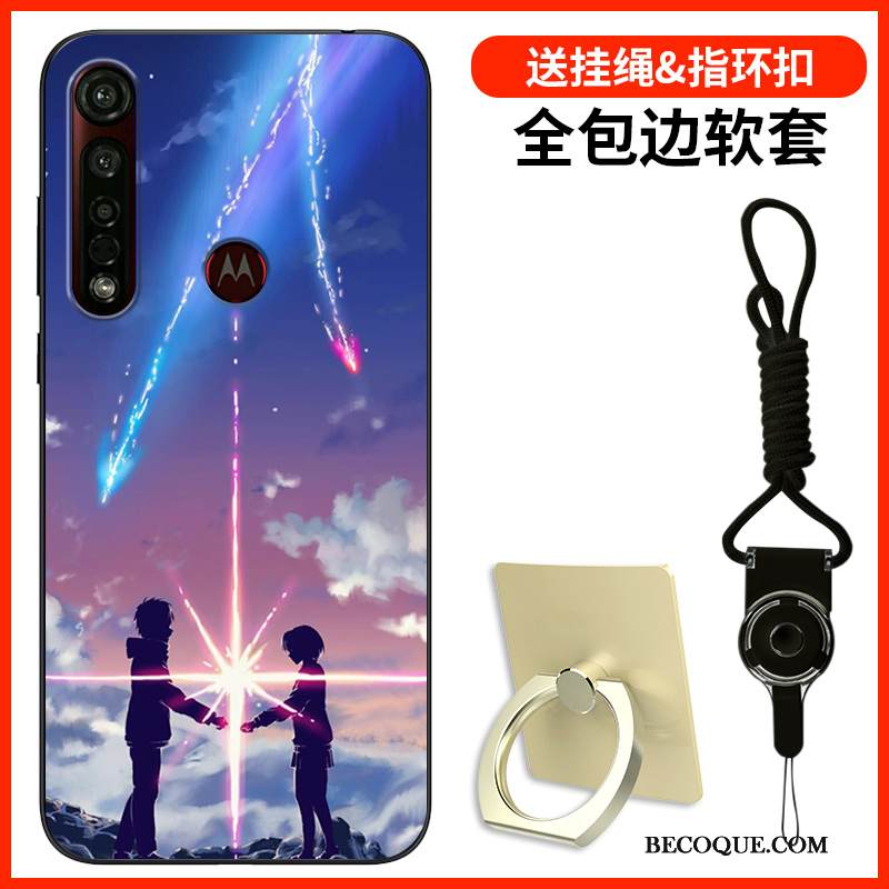 Kuori Motorola One Macro Laukut Persoonallisuus Sininen, Kotelo Motorola One Macro Silikoni Puhelimen Kuoret Yksinkertainen