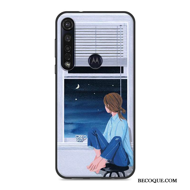 Kuori Motorola One Macro Silikoni Puhelimen Kuoret Murtumaton, Kotelo Motorola One Macro Persoonallisuus Vihreä