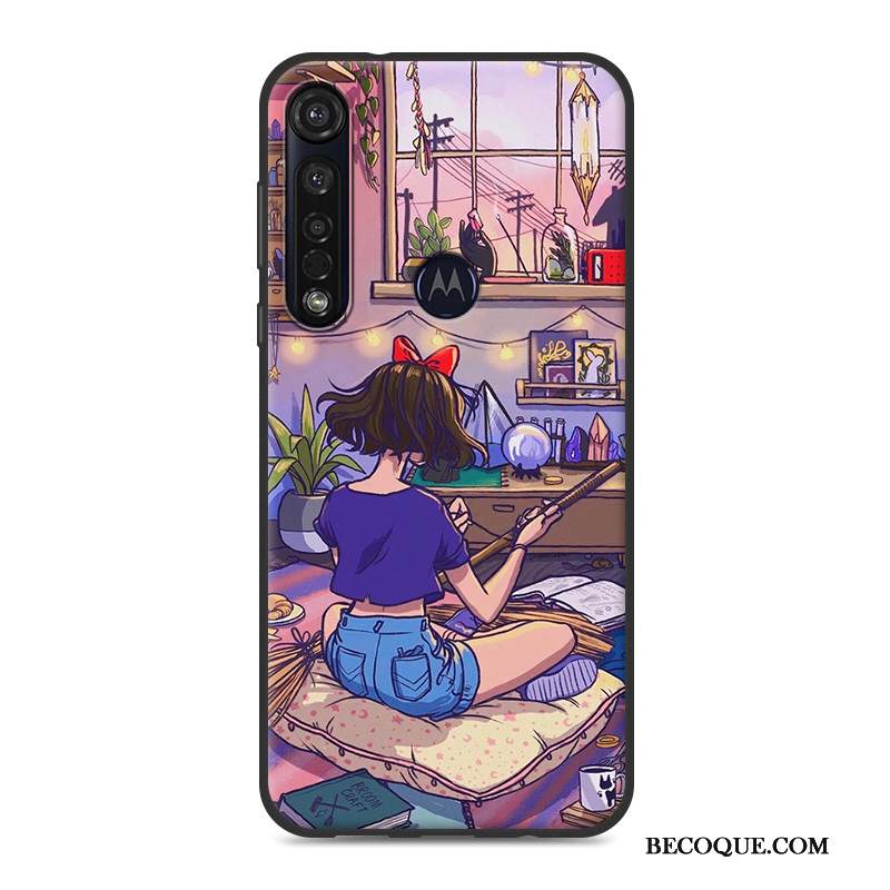 Kuori Motorola One Macro Silikoni Puhelimen Kuoret Murtumaton, Kotelo Motorola One Macro Persoonallisuus Vihreä