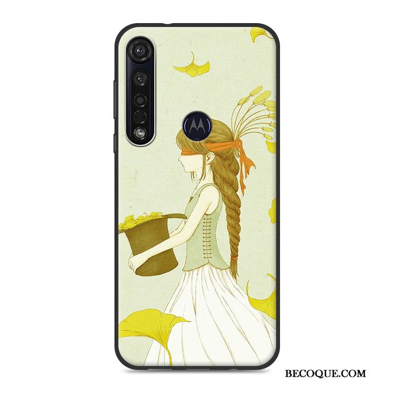 Kuori Motorola One Macro Silikoni Puhelimen Kuoret Murtumaton, Kotelo Motorola One Macro Persoonallisuus Vihreä