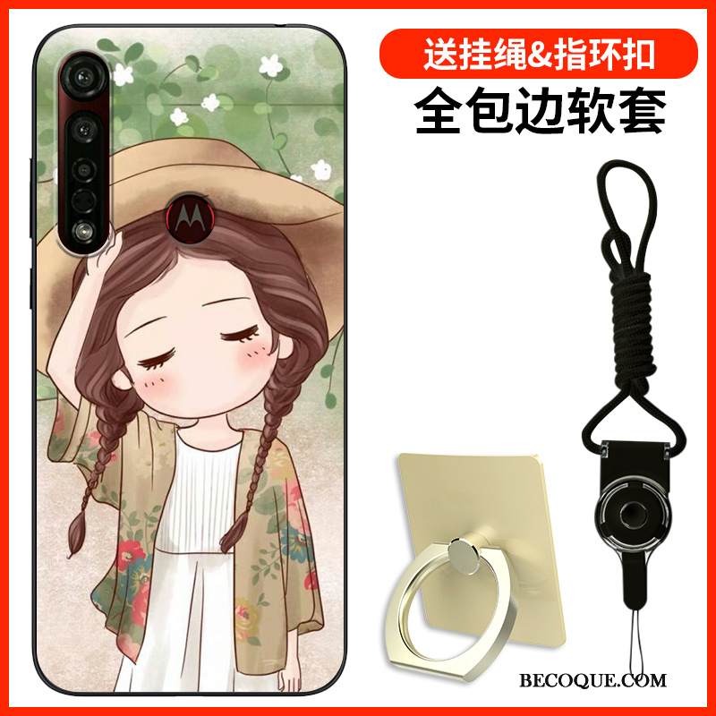 Kuori Motorola One Macro Silikoni Yksinkertainen Tide-brändi, Kotelo Motorola One Macro Suojaus Musta Persoonallisuus