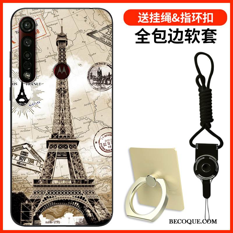 Kuori Motorola One Macro Silikoni Yksinkertainen Tide-brändi, Kotelo Motorola One Macro Suojaus Musta Persoonallisuus