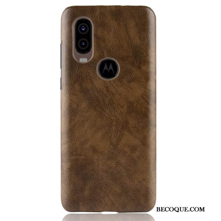 Kuori Motorola One Vision Laukut Musta Murtumaton, Kotelo Motorola One Vision Nahka Persoonallisuus Puhelimen Kuoret