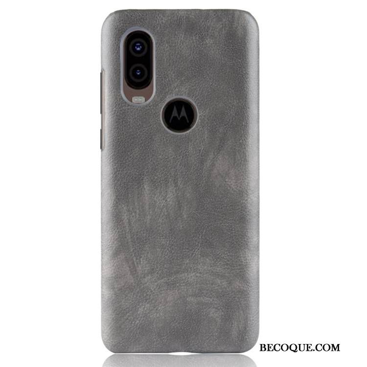 Kuori Motorola One Vision Laukut Musta Murtumaton, Kotelo Motorola One Vision Nahka Persoonallisuus Puhelimen Kuoret