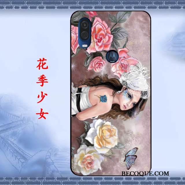 Kuori Motorola One Vision Pehmeä Neste Murtumaton Musta, Kotelo Motorola One Vision Suojaus