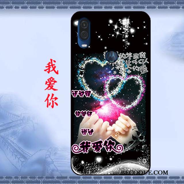 Kuori Motorola One Vision Pehmeä Neste Murtumaton Musta, Kotelo Motorola One Vision Suojaus