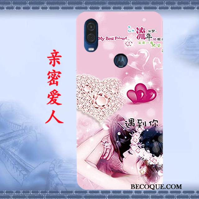 Kuori Motorola One Vision Pehmeä Neste Murtumaton Musta, Kotelo Motorola One Vision Suojaus