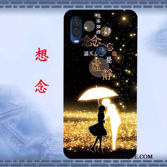 Kuori Motorola One Vision Pehmeä Neste Murtumaton Musta, Kotelo Motorola One Vision Suojaus