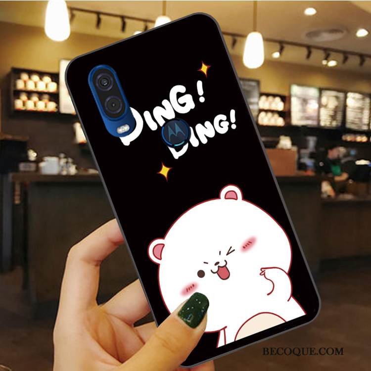 Kuori Motorola One Vision Pehmeä Neste Sininen Puhelimen Kuoret, Kotelo Motorola One Vision Suojaus