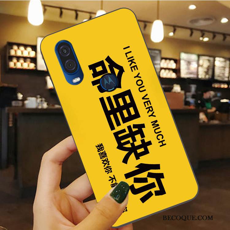 Kuori Motorola One Vision Pehmeä Neste Sininen Puhelimen Kuoret, Kotelo Motorola One Vision Suojaus