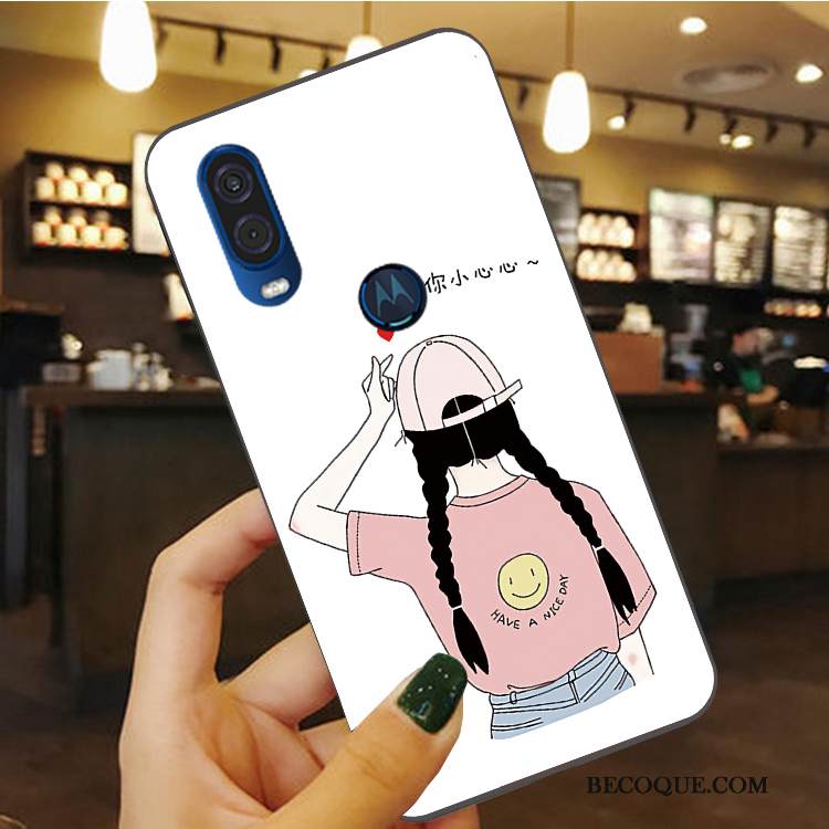 Kuori Motorola One Vision Pehmeä Neste Sininen Puhelimen Kuoret, Kotelo Motorola One Vision Suojaus