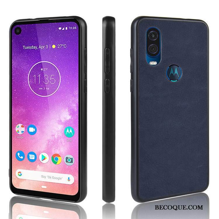Kuori Motorola One Vision Suojaus Musta Puhelimen Kuoret, Kotelo Motorola One Vision Murtumaton