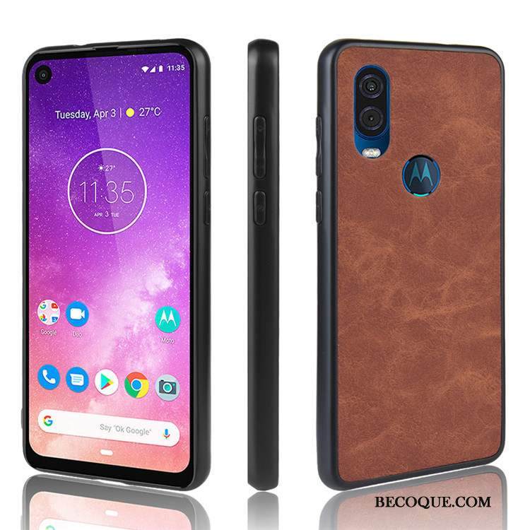 Kuori Motorola One Vision Suojaus Musta Puhelimen Kuoret, Kotelo Motorola One Vision Murtumaton