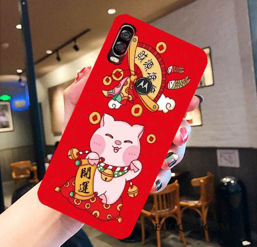 Kuori Motorola One Vision Suojaus Punainen Puhelimen Kuoret, Kotelo Motorola One Vision Laukut