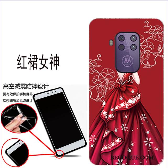 Kuori Motorola One Zoom Pehmeä Neste Pesty Suede Sininen, Kotelo Motorola One Zoom Suojaus