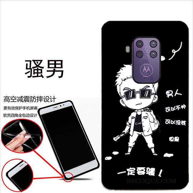 Kuori Motorola One Zoom Pehmeä Neste Pesty Suede Sininen, Kotelo Motorola One Zoom Suojaus