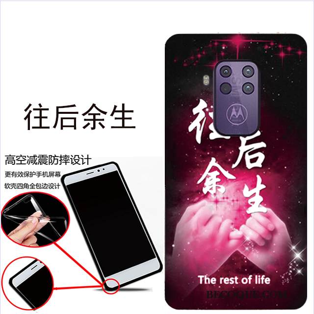 Kuori Motorola One Zoom Pehmeä Neste Pesty Suede Sininen, Kotelo Motorola One Zoom Suojaus