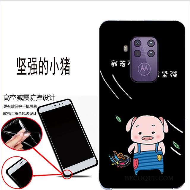 Kuori Motorola One Zoom Pehmeä Neste Pesty Suede Sininen, Kotelo Motorola One Zoom Suojaus