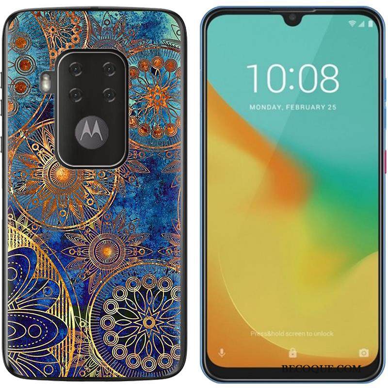 Kuori Motorola One Zoom Pehmeä Neste Trendi Hyvä Myynti, Kotelo Motorola One Zoom Maalaus Puhelimen Kuoret Violetti