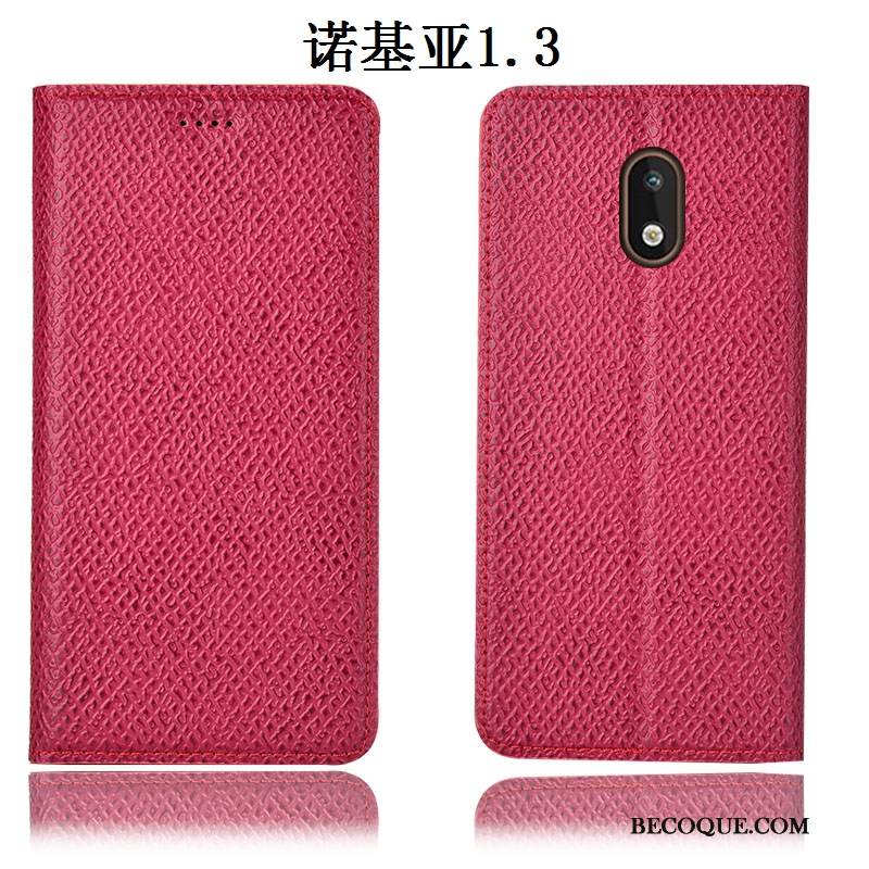 Kuori Nokia 1.3 Laukut Murtumaton Puhelimen Kuoret, Kotelo Nokia 1.3 Kuoret Kukkakuvio Punainen