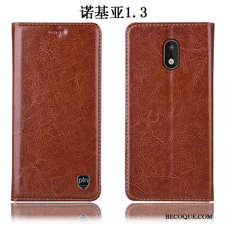 Kuori Nokia 1.3 Laukut Puhelimen Kuoret Kukkakuvio, Kotelo Nokia 1.3 Nahka Harmaa Murtumaton