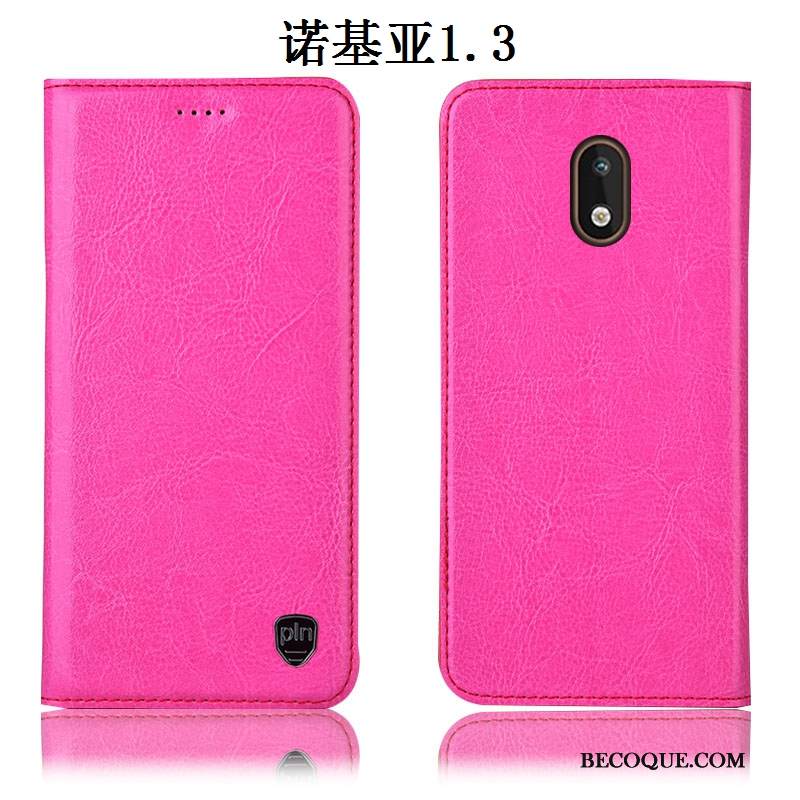 Kuori Nokia 1.3 Laukut Puhelimen Kuoret Kukkakuvio, Kotelo Nokia 1.3 Nahka Harmaa Murtumaton