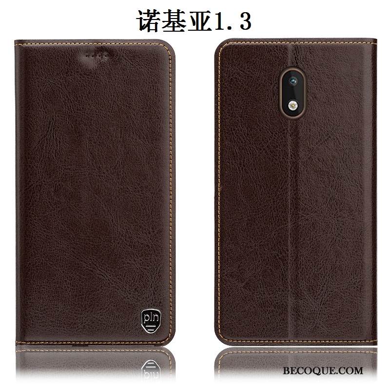 Kuori Nokia 1.3 Laukut Puhelimen Kuoret Kukkakuvio, Kotelo Nokia 1.3 Nahka Harmaa Murtumaton