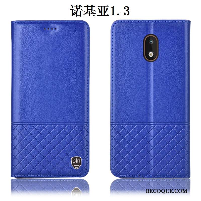 Kuori Nokia 1.3 Nahka Puhelimen Kuoret Murtumaton, Kotelo Nokia 1.3 Kuoret Musta