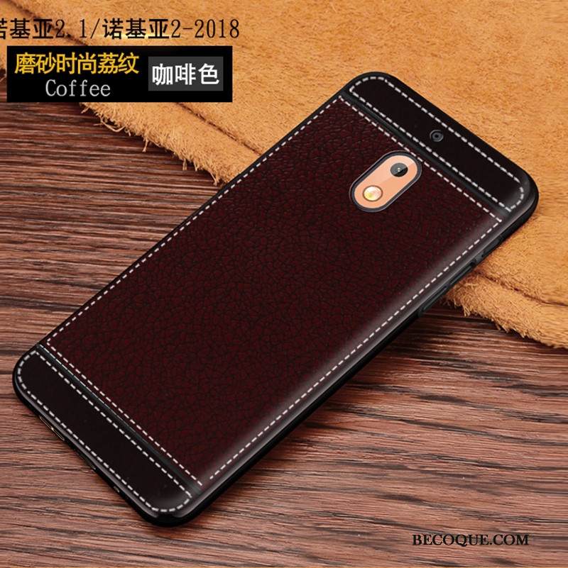 Kuori Nokia 2.1 Tila Sininen Puhelimen Kuoret, Kotelo Nokia 2.1 Laukut Murtumaton Pesty Suede