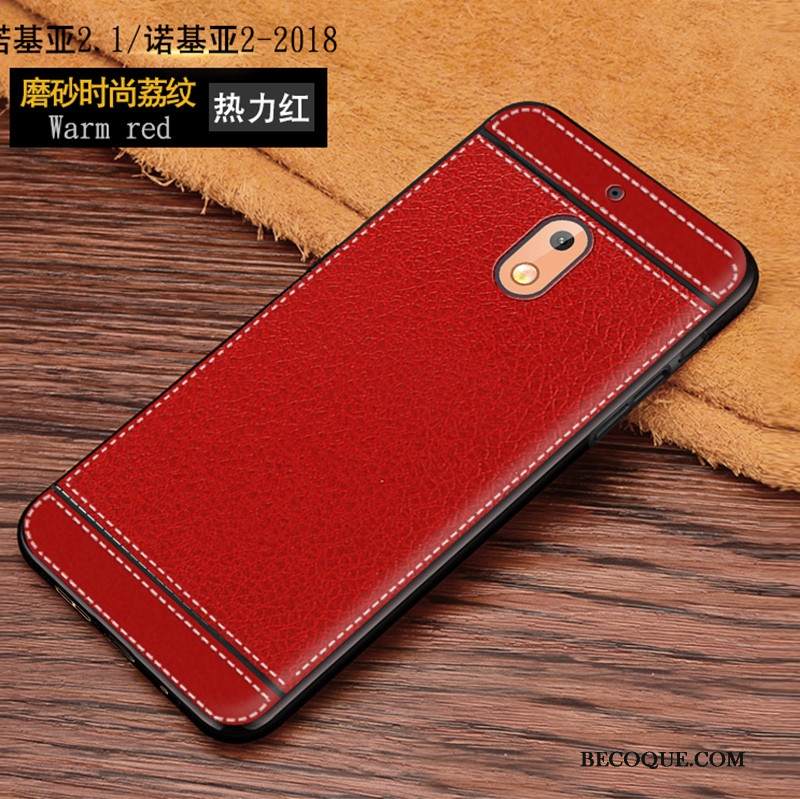 Kuori Nokia 2.1 Tila Sininen Puhelimen Kuoret, Kotelo Nokia 2.1 Laukut Murtumaton Pesty Suede