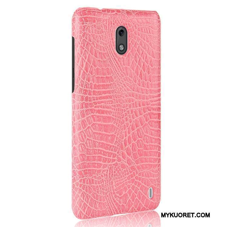 Kuori Nokia 2 Nahka Punainen Murtumaton, Kotelo Nokia 2 Suojaus Kukkakuvio Kova