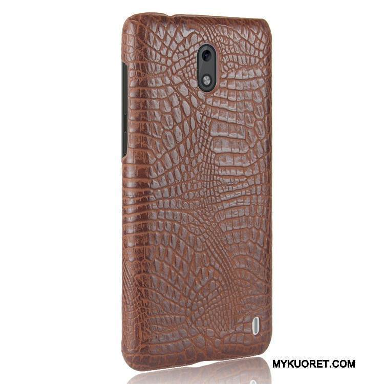 Kuori Nokia 2 Nahka Punainen Murtumaton, Kotelo Nokia 2 Suojaus Kukkakuvio Kova