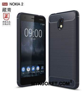Kuori Nokia 2 Pehmeä Neste Murtumaton Puhelimen Kuoret, Kotelo Nokia 2 Suojaus Sininen