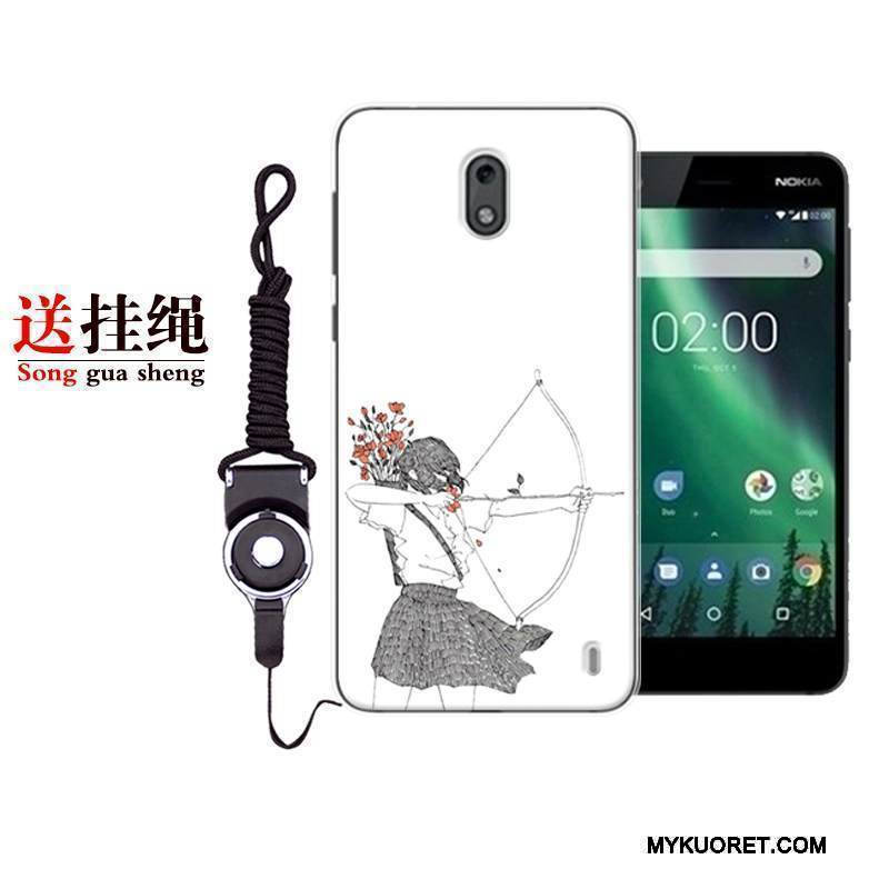 Kuori Nokia 2 Pehmeä Neste Pieni Valkoinen, Kotelo Nokia 2 Laukut Murtumaton Kustannukset