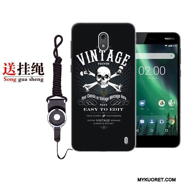 Kuori Nokia 2 Sarjakuva Puhelimen Kuoret Punainen, Kotelo Nokia 2 Laukut Valkoinen Ihana