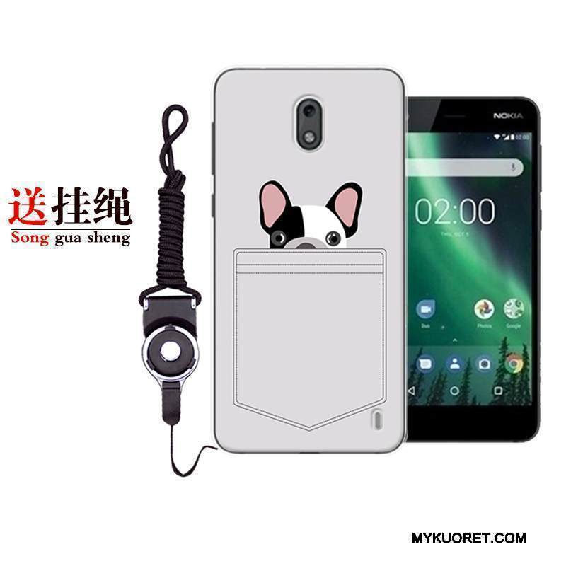 Kuori Nokia 2 Sarjakuva Puhelimen Kuoret Punainen, Kotelo Nokia 2 Laukut Valkoinen Ihana